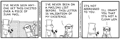 Dilbert Wally Junk Mail Cartoon