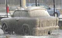 Really Iced-up Car