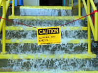 Water on Steps