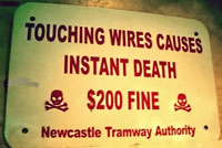 Newcastle Tramway Sign